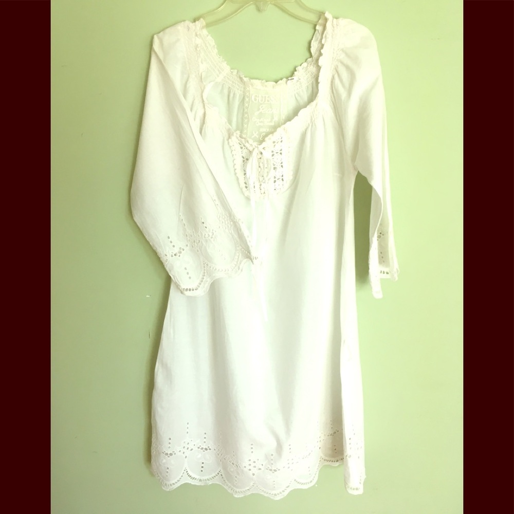 Guess white summer dress or coverup.
